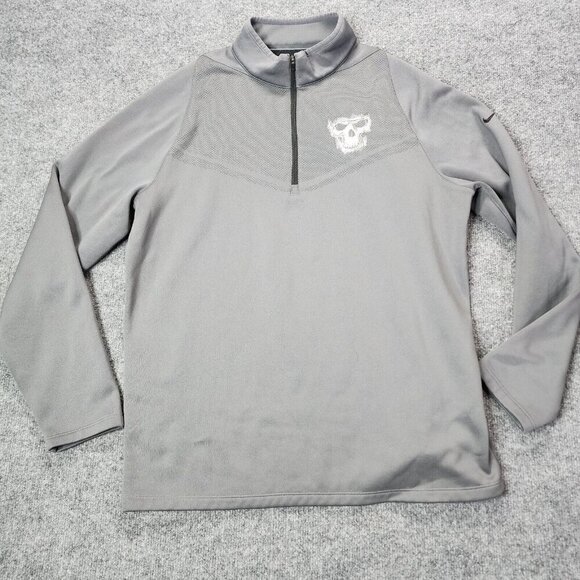 Nike Other - Nike Therma-FIT Hypervis Mens Large Fleece Lined Gray 1/2 Zip Cover-Up 779803